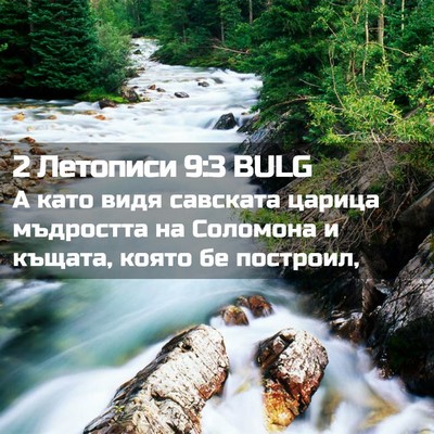 Picture 02 - 2 Летописи 9:3 BULG - А като видя савската - Bible Verse Picture