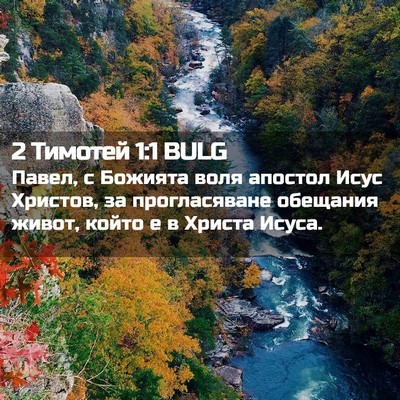 Picture 02 - 2 Тимотей 1:1 BULG - Павел, с Божията воля - Bible Verse Picture