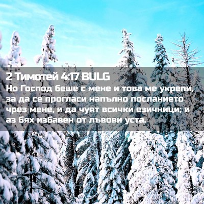 Picture 02 - 2 Тимотей 4:17 BULG - Но Господ беше с мене и - Bible Verse Picture