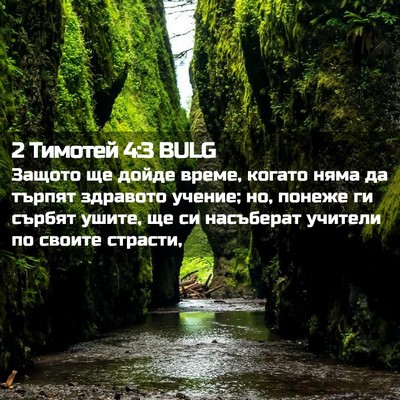 Picture 02 - 2 Тимотей 4:3 BULG - Защото ще дойде време, - Bible Verse Picture