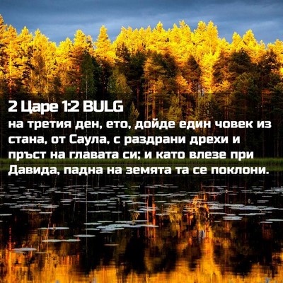 Picture 02 - 2 Царе 1:2 BULG - на третия ден, ето, дойде - Bible Verse Picture