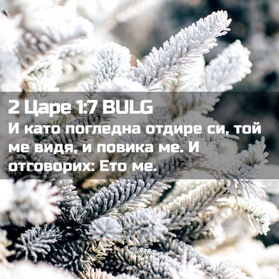 Picture 02 - 2 Царе 1:7 BULG - И като погледна отдире си, - Bible Verse Picture