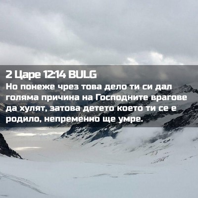 Picture 02 - 2 Царе 12:14 BULG - Но понеже чрез това дело ти - Bible Verse Picture