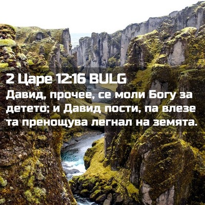 Picture 02 - 2 Царе 12:16 BULG - Давид, прочее, се моли Богу - Bible Verse Picture