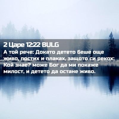 Picture 02 - 2 Царе 12:22 BULG - А той рече: Докато детето - Bible Verse Picture
