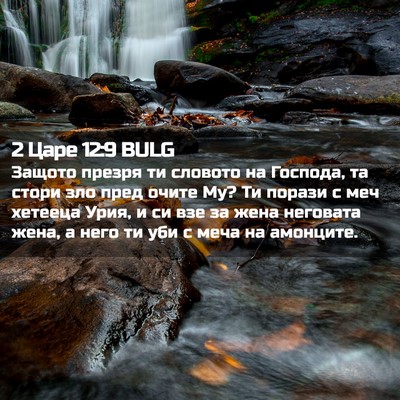 Picture 02 - 2 Царе 12:9 BULG - Защото презря ти словото - Bible Verse Picture