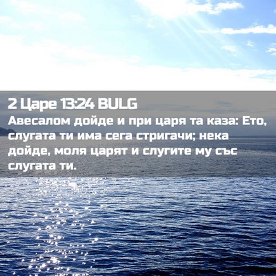 Picture 02 - 2 Царе 13:24 BULG - Авесалом дойде и при царя - Bible Verse Picture