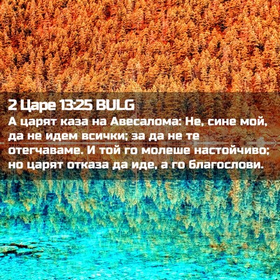 Picture 02 - 2 Царе 13:25 BULG - А царят каза на Авесалома: - Bible Verse Picture