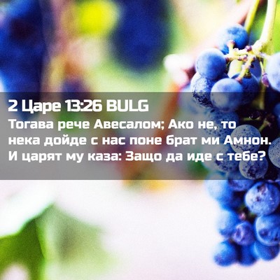 Picture 02 - 2 Царе 13:26 BULG - Тогава рече Авесалом; Ако - Bible Verse Picture