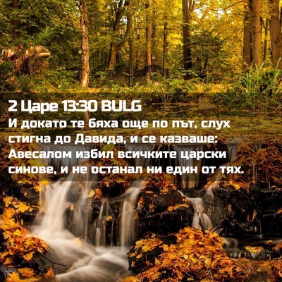 Picture 02 - 2 Царе 13:30 BULG - И докато те бяха още по път, - Bible Verse Picture