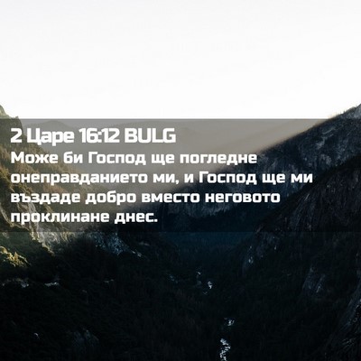Picture 02 - 2 Царе 16:12 BULG - Може би Господ ще погледне - Bible Verse Picture