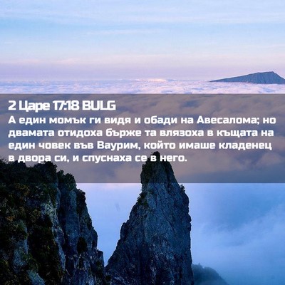 Picture 02 - 2 Царе 17:18 BULG - А един момък ги видя и - Bible Verse Picture