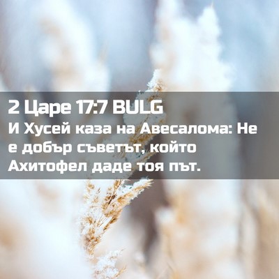 Picture 02 - 2 Царе 17:7 BULG - И Хусей каза на Авесалома: - Bible Verse Picture