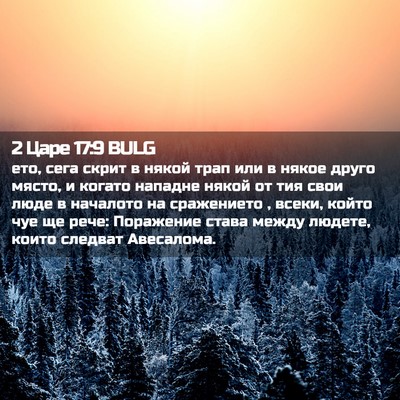 Picture 02 - 2 Царе 17:9 BULG - ето, сега скрит в някой - Bible Verse Picture