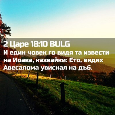 Picture 02 - 2 Царе 18:10 BULG - И един човек го видя та - Bible Verse Picture