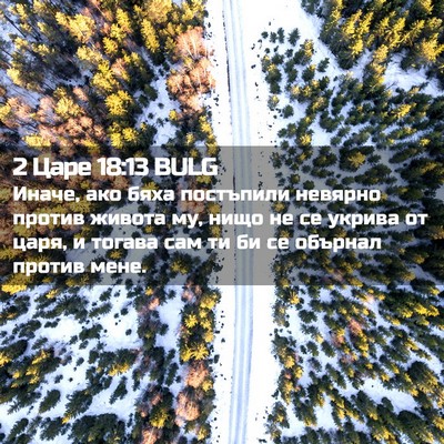 Picture 02 - 2 Царе 18:13 BULG - Иначе, ако бяха постъпили - Bible Verse Picture