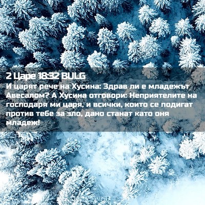 Picture 02 - 2 Царе 18:32 BULG - И царят рече на Хусина: - Bible Verse Picture