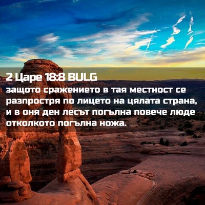 Picture 02 - 2 Царе 18:8 BULG - защото сражението в тая - Bible Verse Picture
