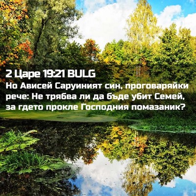 Picture 02 - 2 Царе 19:21 BULG - Но Ависей Саруиният син, - Bible Verse Picture