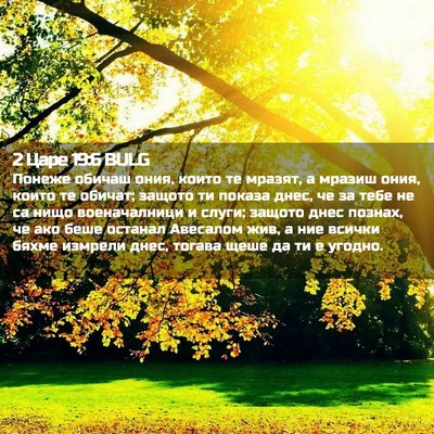 Picture 02 - 2 Царе 19:6 BULG - Понеже обичаш ония, които - Bible Verse Picture