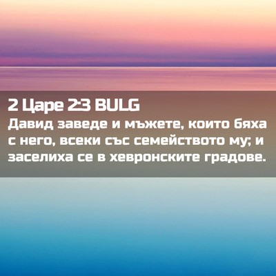 Picture 02 - 2 Царе 2:3 BULG - Давид заведе и мъжете, - Bible Verse Picture