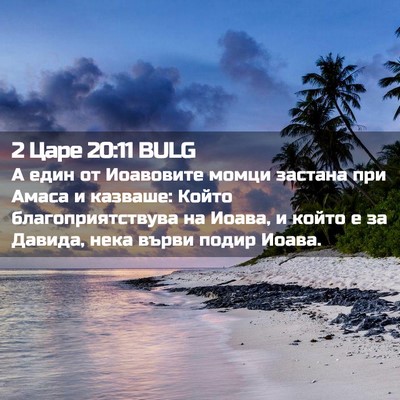 Picture 02 - 2 Царе 20:11 BULG - А един от Иоавовите момци - Bible Verse Picture