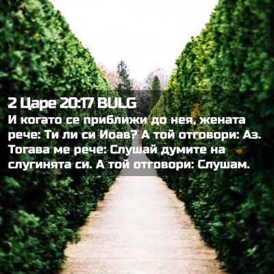 Picture 02 - 2 Царе 20:17 BULG - И когато се приближи до - Bible Verse Picture