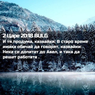 Picture 02 - 2 Царе 20:18 BULG - И тя продума, казвайки: В - Bible Verse Picture