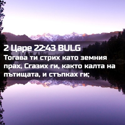 Picture 02 - 2 Царе 22:43 BULG - Тогава ти стрих като - Bible Verse Picture