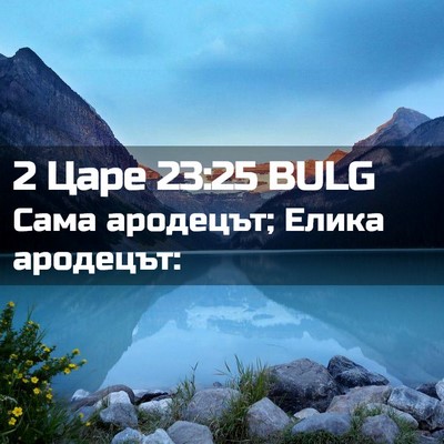 Picture 02 - 2 Царе 23:25 BULG - Сама ародецът; Елика - Bible Verse Picture