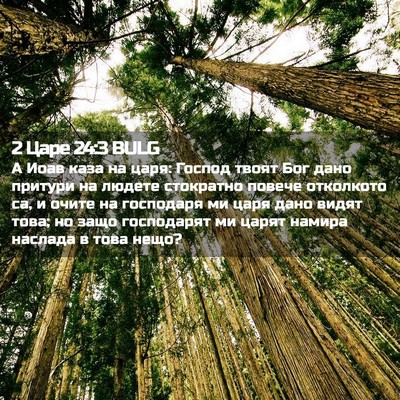 Picture 02 - 2 Царе 24:3 BULG - А Иоав каза на царя: Господ - Bible Verse Picture