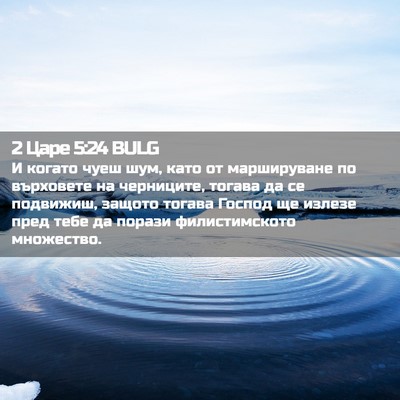 Picture 02 - 2 Царе 5:24 BULG - И когато чуеш шум, като от - Bible Verse Picture