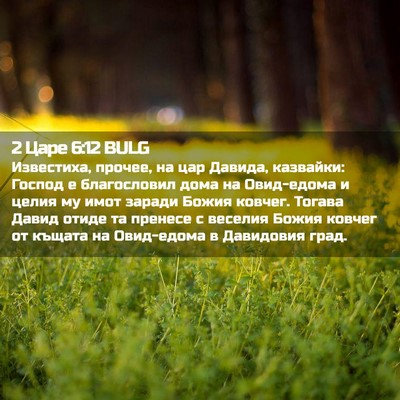 Picture 02 - 2 Царе 6:12 BULG - Известиха, прочее, на цар - Bible Verse Picture