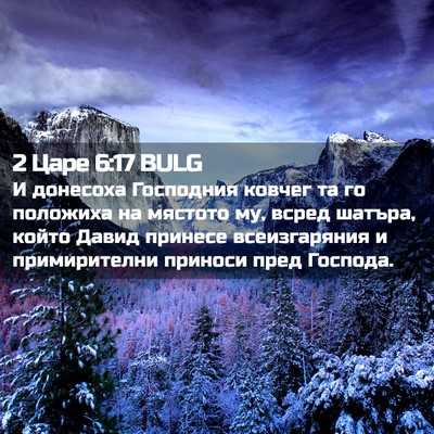 Picture 02 - 2 Царе 6:17 BULG - И донесоха Господния - Bible Verse Picture