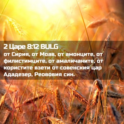 Picture 02 - 2 Царе 8:12 BULG - от Сирия, от Моав, от - Bible Verse Picture