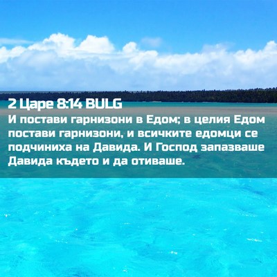 Picture 02 - 2 Царе 8:14 BULG - И постави гарнизони в Едом; - Bible Verse Picture
