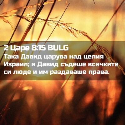 Picture 02 - 2 Царе 8:15 BULG - Така Давид царува над - Bible Verse Picture