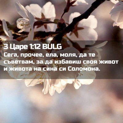 Picture 02 - 3 Царе 1:12 BULG - Сега, прочее, ела, моля, да - Bible Verse Picture