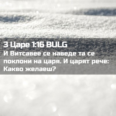 Picture 02 - 3 Царе 1:16 BULG - И Витсавее се наведе та се - Bible Verse Picture