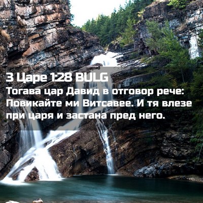 Picture 02 - 3 Царе 1:28 BULG - Тогава цар Давид в отговор - Bible Verse Picture