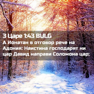 Picture 02 - 3 Царе 1:43 BULG - А Ионатан в отговор рече на - Bible Verse Picture