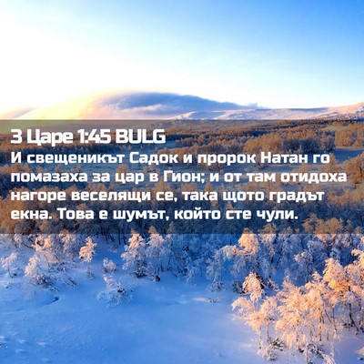 Picture 02 - 3 Царе 1:45 BULG - И свещеникът Садок и - Bible Verse Picture