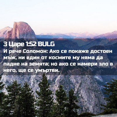 Picture 02 - 3 Царе 1:52 BULG - И рече Соломон: Ако се - Bible Verse Picture