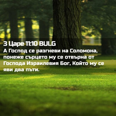 Picture 02 - 3 Царе 11:10 BULG - А Господ се разгневи на - Bible Verse Picture