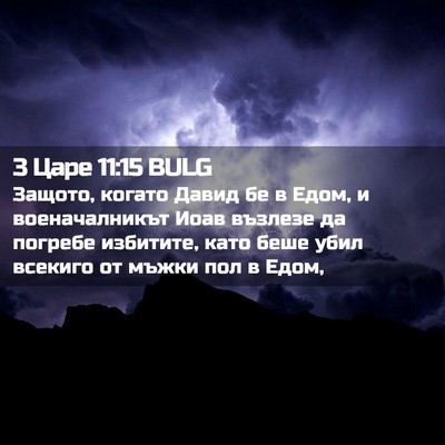 Picture 02 - 3 Царе 11:15 BULG - Защото, когато Давид бе в - Bible Verse Picture