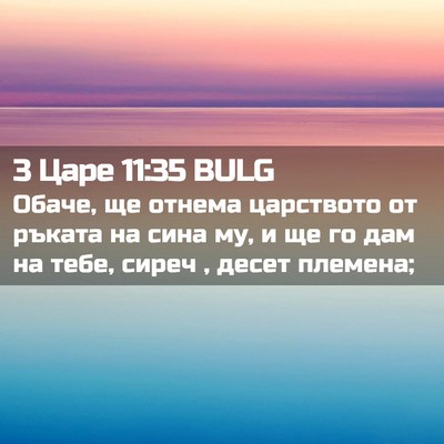 Picture 02 - 3 Царе 11:35 BULG - Обаче, ще отнема царството - Bible Verse Picture