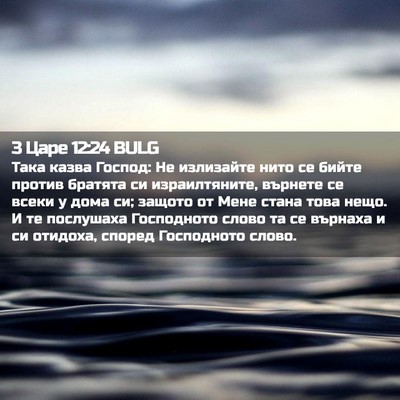 Picture 02 - 3 Царе 12:24 BULG - Така казва Господ: Не - Bible Verse Picture