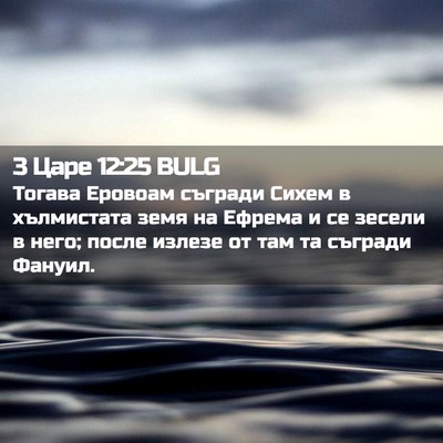 Picture 02 - 3 Царе 12:25 BULG - Тогава Еровоам съгради - Bible Verse Picture