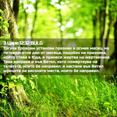 Picture 02 - 3 Царе 12:32 BULG - Тогава Еровоам установи - Bible Verse Picture