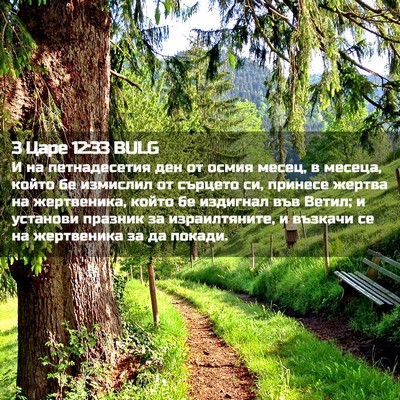 Picture 02 - 3 Царе 12:33 BULG - И на петнадесетия ден от - Bible Verse Picture